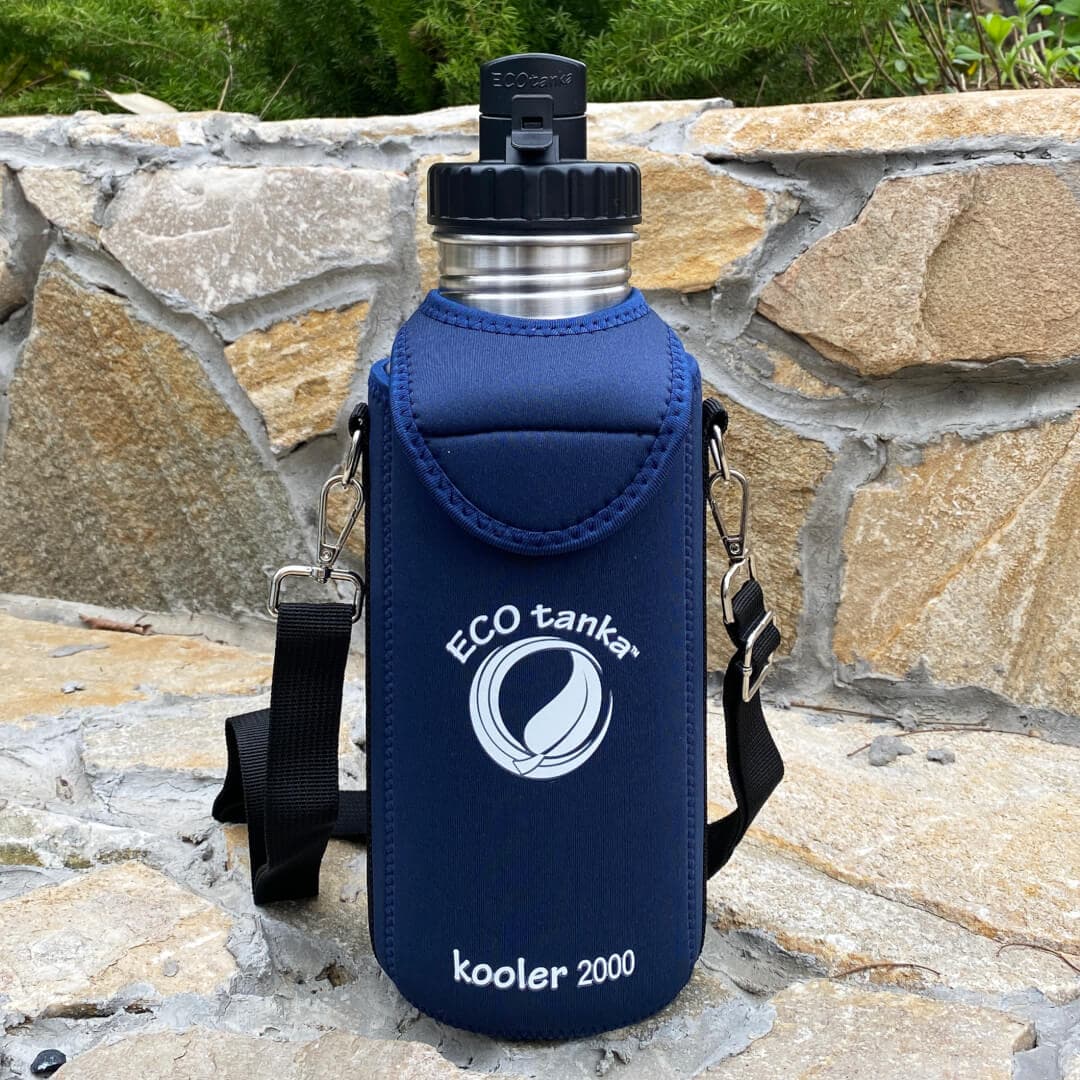 ecotanka megaTANKA 2.0L with Mega PP Lid & Kooler Cover (Dark Blue) – Combo Deal